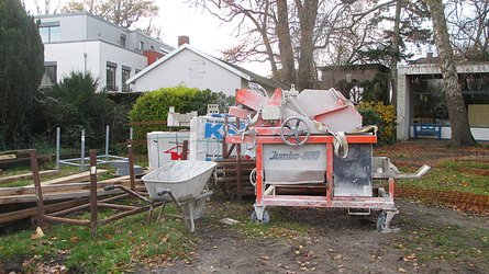 Der Garten gehört mit zur Baustelle