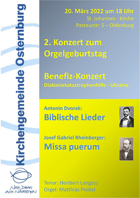 Orgelgeburtstag Benefizkonzert St. johannes