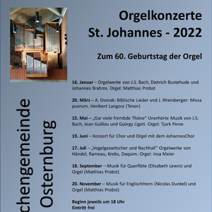 Orgelkonzerte 2022 St. Johannes