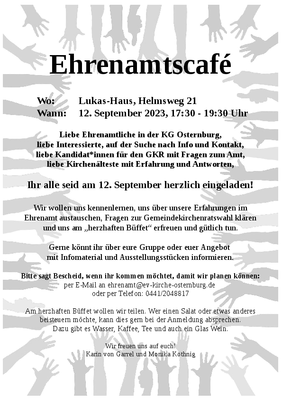 Einladung zum Ehrenamtscafé
