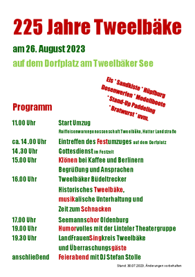 225 Jahre Tweelbäke