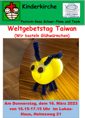 Kinderkirche zum Thema Taiwan