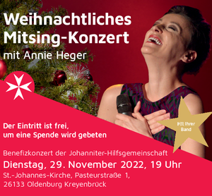 Weihnachtliches Mitsingkonzert mit Annie Heger