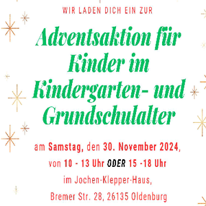 Adventsaktion für Kinder