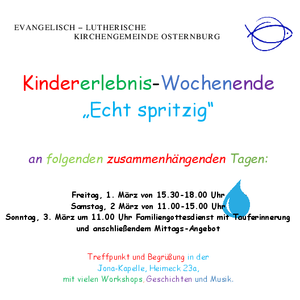 Kinderelebnis-Wochenede "Echt spritzig"