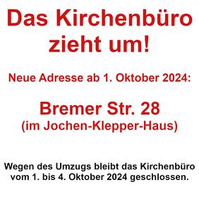 Das Kirchenbüro zieht um
