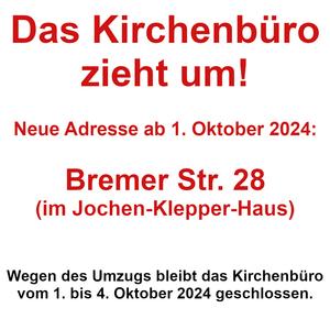 Das Kirchenbüro zieht um