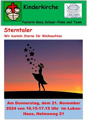 Sterntaler - wir basteln Sterne für Weihnachten