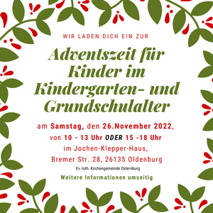 Adventsaktion für Kinder