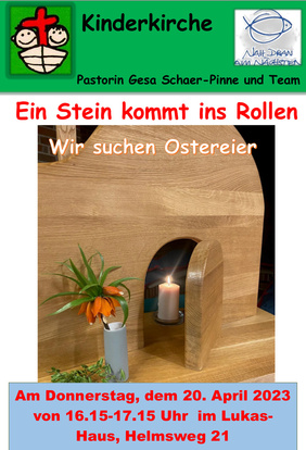 Kinderkirche: Ein Stein kommt ins Rollen