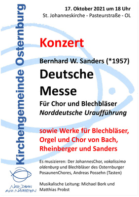 Norddeutsche Uraufführung "Deutsche Messe" in St. Johannes
